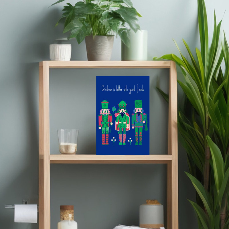 Christmas Nutcracker Friends Classic Colorful Traditional Winter Wall Art Print by Annick - Wrapped Canvas Print