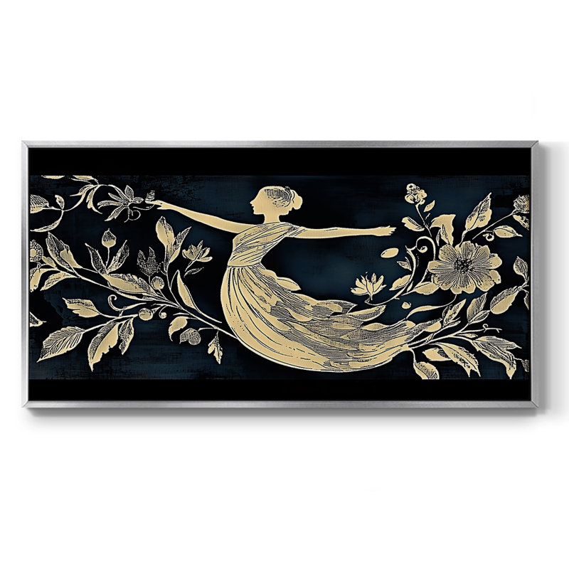 Paysage, série CLCL-XXVV, toile tendue avec châssis, prête à être accrochée, H 17 po x l 33 po, Argent argent