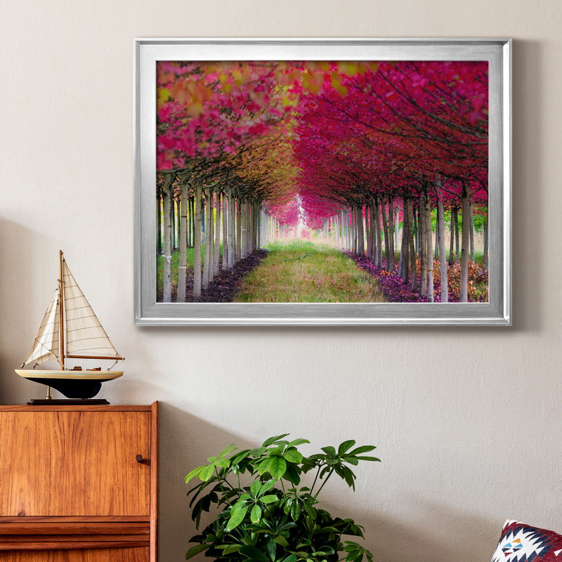 Forêt magique - peinture encadrée, Argent, H 26,5 po x l 36,5 po x P 1 po, Pas de tapis