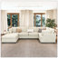 Repose-pieds modulaire en chenille 6 pièces avec canapé modulaire en chenille 6 pièces-121087553