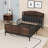 Platform Bed With Multicolor LED Strip, Safety Guardrails, And Storage Shelf-779853818-779853821