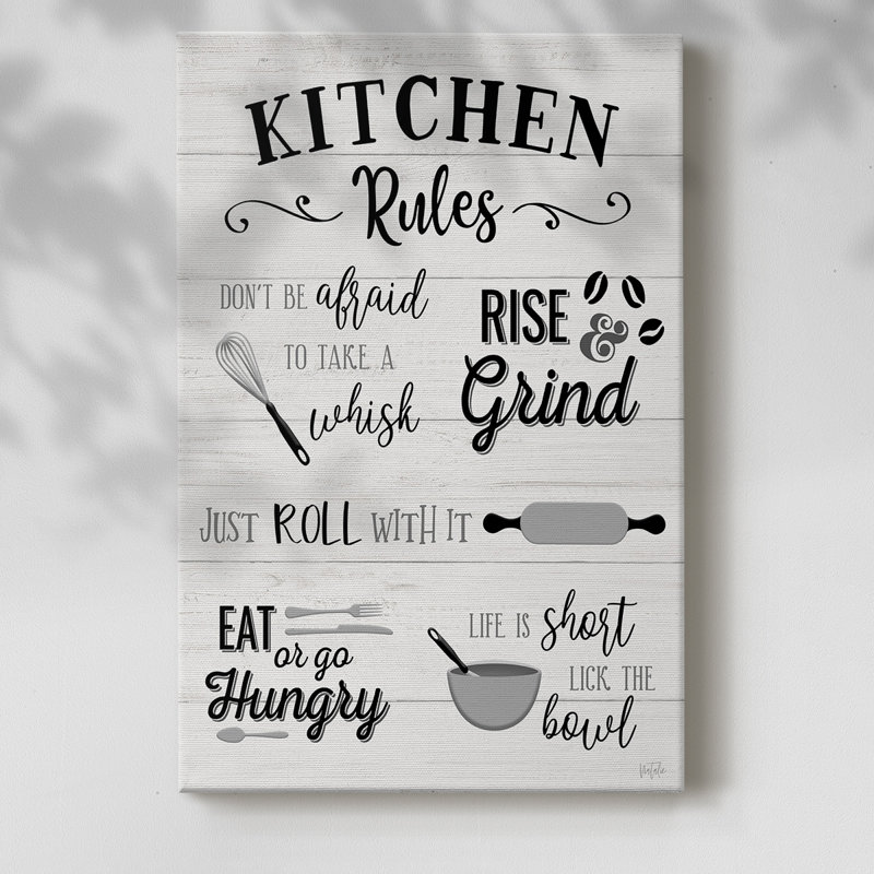 Rules of the Kitchen -Gallery Wrapped Cavas