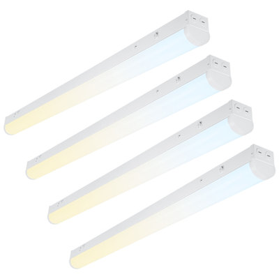3cct Led Linear Strip Light, 120-277V Commercial Grade, 3500k/4000k/5000k Selectable, Flush Mount, Dimmable