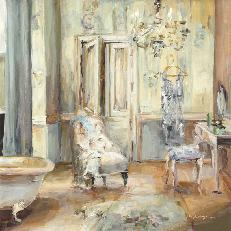 " Boudoir Bath II Gray " by Marilyn Hageman, 12" H x 12" W