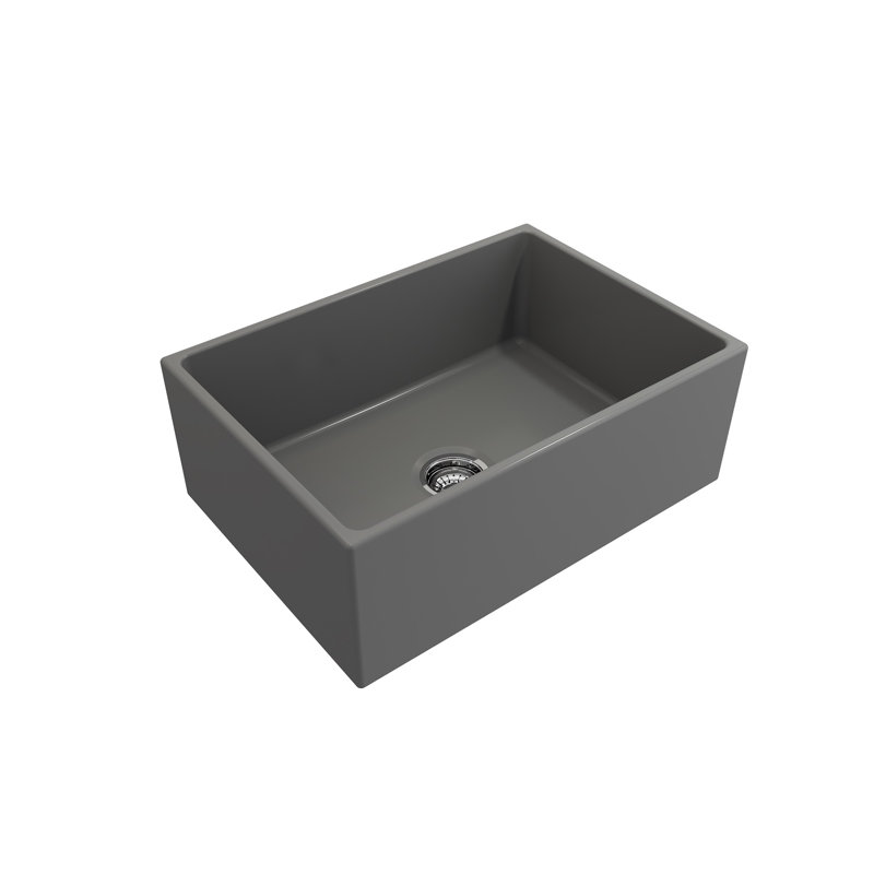 27'' L Kitchen Sink, Matte Gray