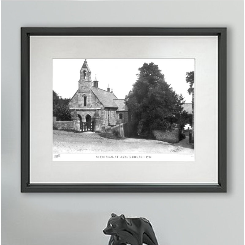 Porthpean, St Levans Church 1912 - Single Picture Frame Print, 60cm H x 80cm W x 2.3cm D