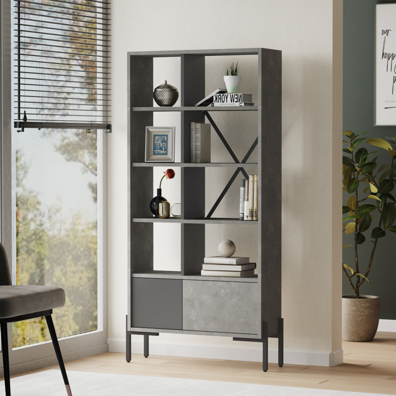 Storage Bookcase, Gray/Anthracite