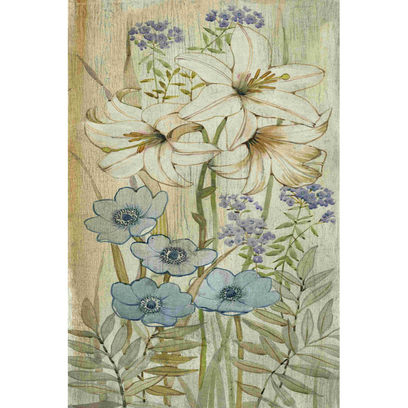 Lis chinoiserie I, H 12 po x l 8 po