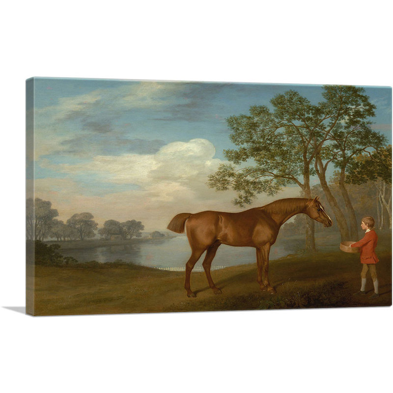 «Pumpkin with a Stable Lad 1774» par George Stubbs, reproduction d'art sur toile tendue, H 18 po x l 26 po x P 0,75 po