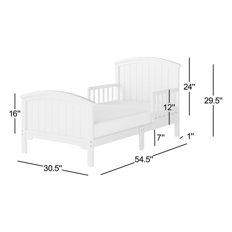 Child Craft Hampton Toddler Bed, Matte White