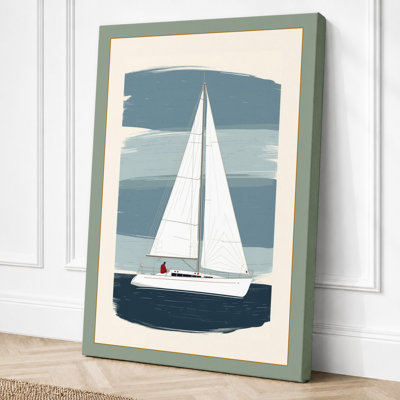 Sailing at Dawn Mid-Century - Wrapped Canvas