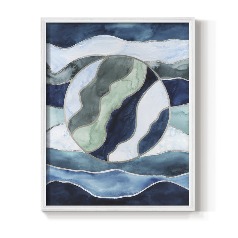 «Siren's portail I», reproduction encadrée - bois massif, H 15 po x l 12 po, Blanc