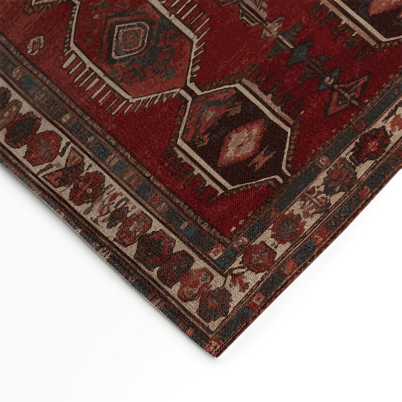 Tapis d'intérieur et d'extérieur noir Persian, Rectangulaire 3 pi x 5 pi