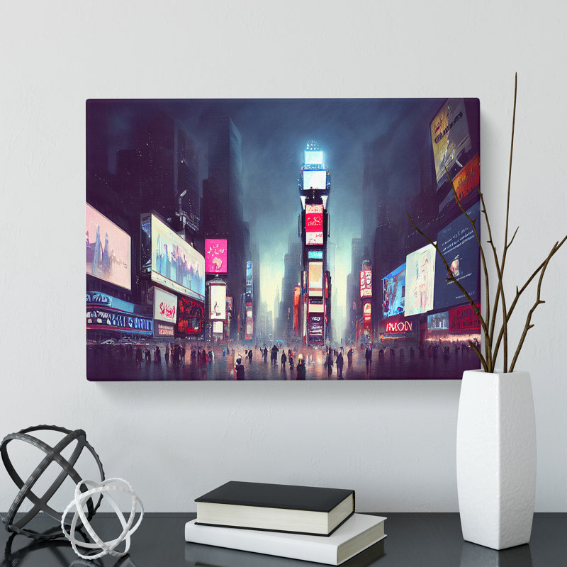 New York City Times Square Vol.6 - Wrapped Canvas, 40cm H x 60cm W x 3cm D
