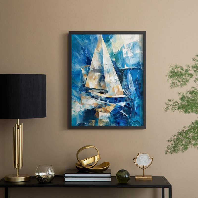 NAUTICAL Series CLxxxi III - Impression encadrée de qualité supérieure - Prêt à être accroché - Aucun clou requis