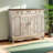 American Vintage Painted Shoe Cabinet 24 Pair Shoe Storage Cabinet