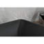 Lavabo de salle de bain en verre noir mat 22 po. Robinet et bonde escamotable. Style classique. Corrosion contre la rouille. Ensemble complet d'évier avec cuve rectangulaire. Conception élégante. Corrosion. Tout compris