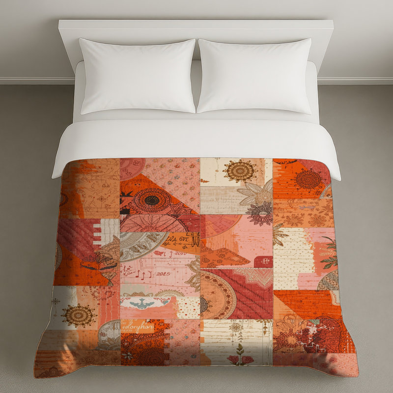 Housses de couette à motif bohémien, Lit simple