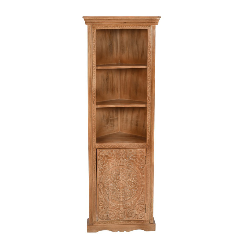 Ruven 175cm H x 60cm W Solid Wood Standard Bookcase