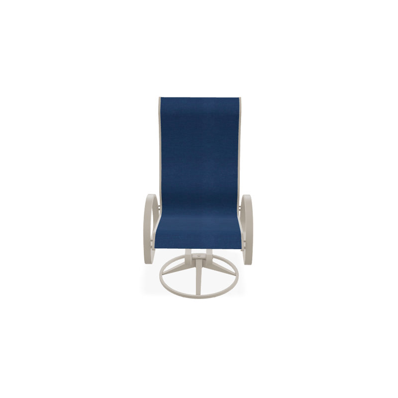 Fauteuil de patio pivotant Hiraku, Cobalt 35D Sunbrella®, Désert texturé