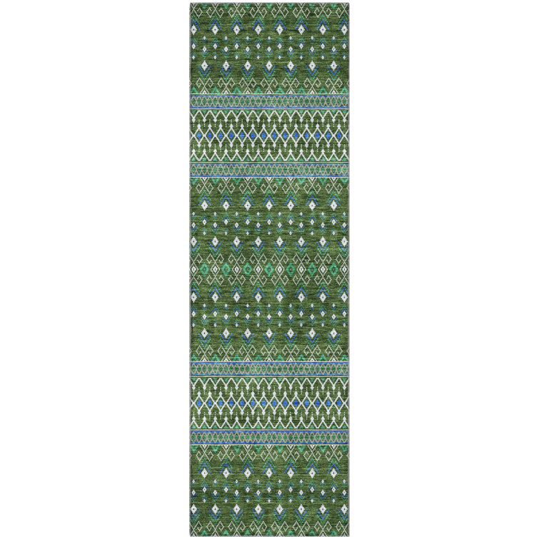 Premium Machine Washable Prisco Olive Rug