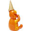 Orange Sitting Gelato Bear Figurine