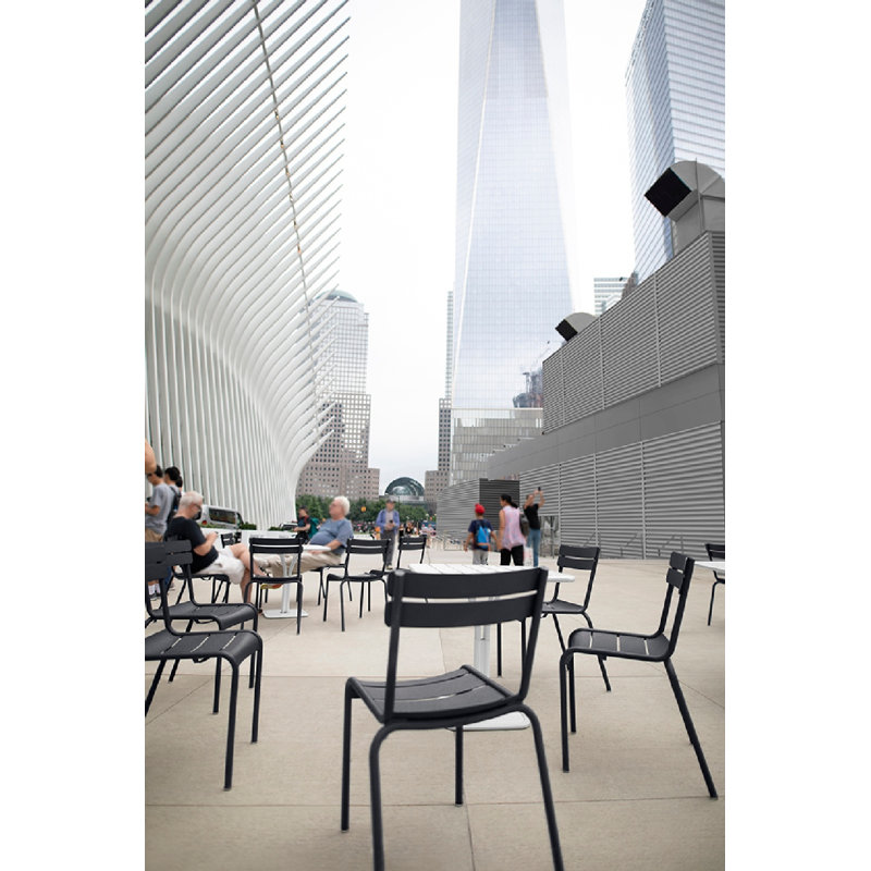 Luxembourg Outdoor Dining Side Chair, Anthracite, 4