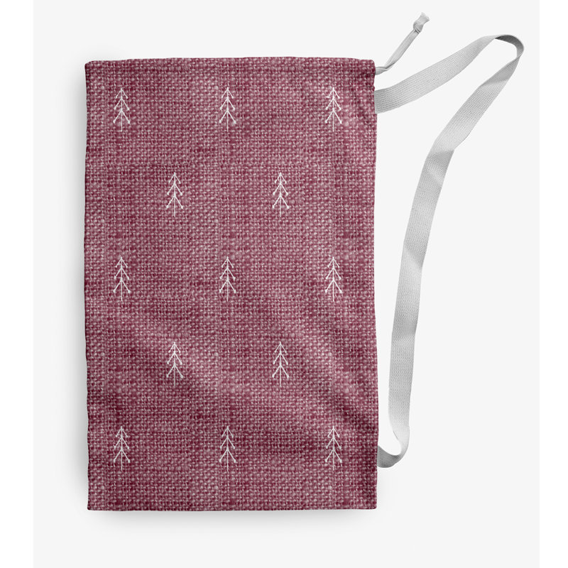 Fabric Laundry Bag with Handles, Medium (36" H x 28" W), Red