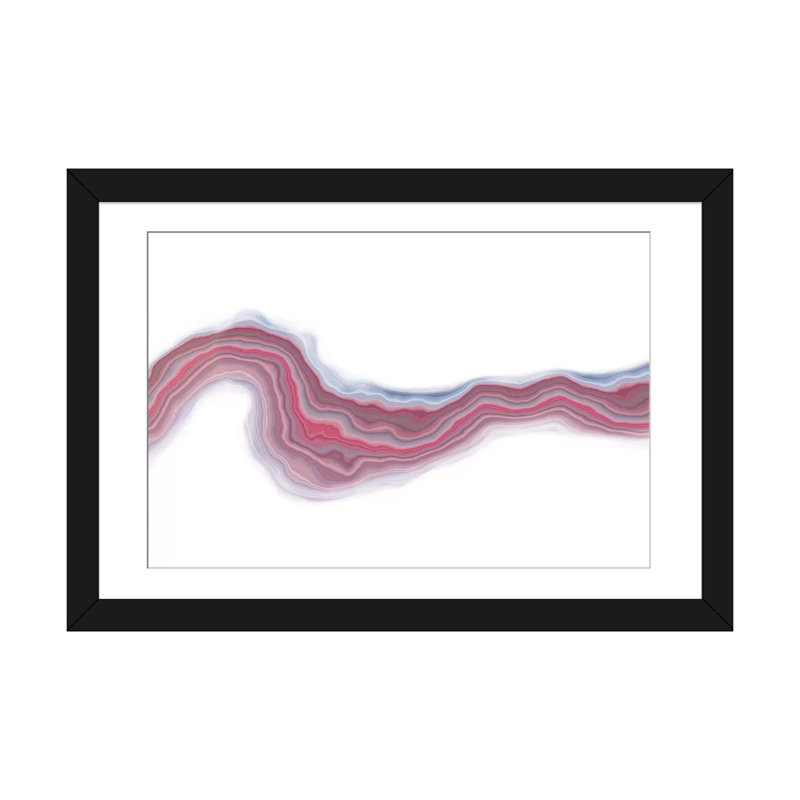«Rose Velocity», impression sur toile tendue, Papier d'art encadré noir, Blanc, H 16 po x l 24 po x P 1 po