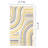 Fresno Cream Blue Yellow Curved Lines Area Rug-102211059