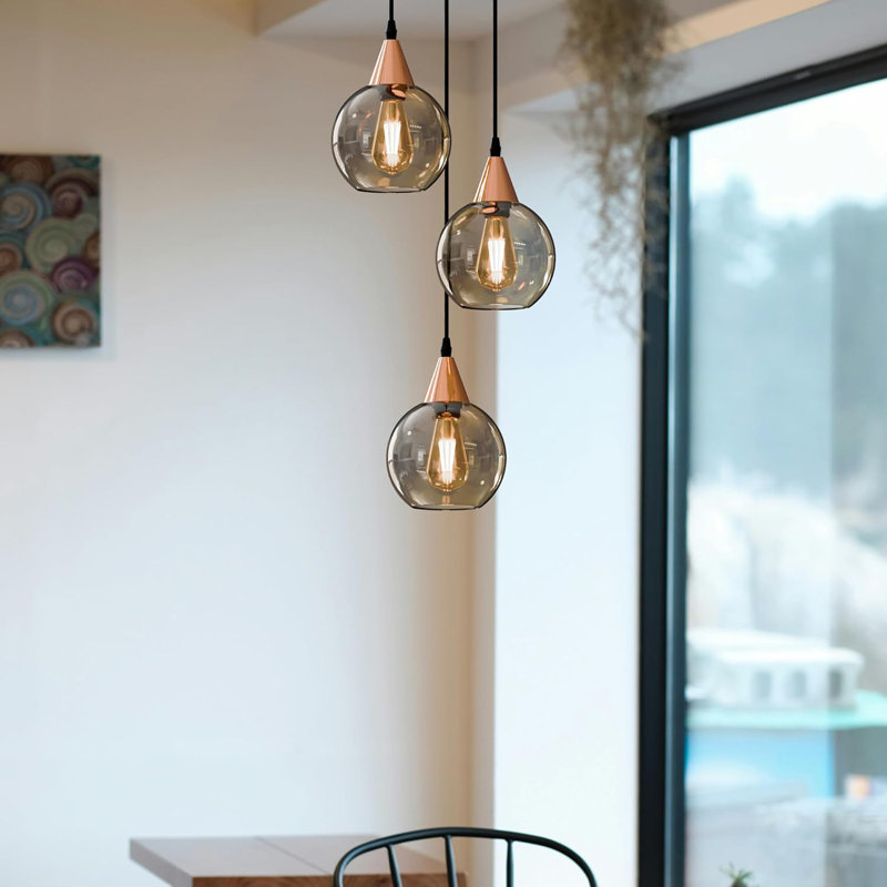 Annesa 3 - Light Rose Gold Pendant, No