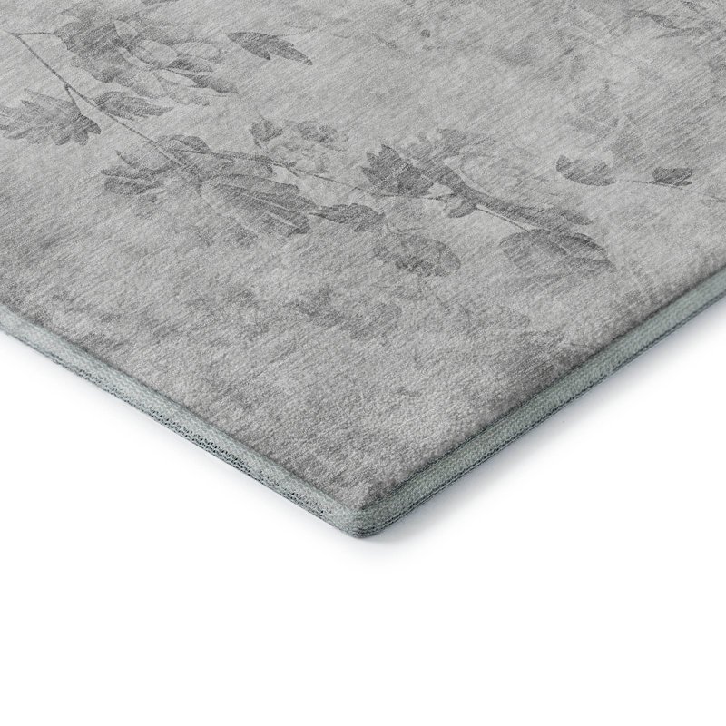 Premium Machine Washable Prisco Gray Rug, Runner 2'3" x 7'6"
