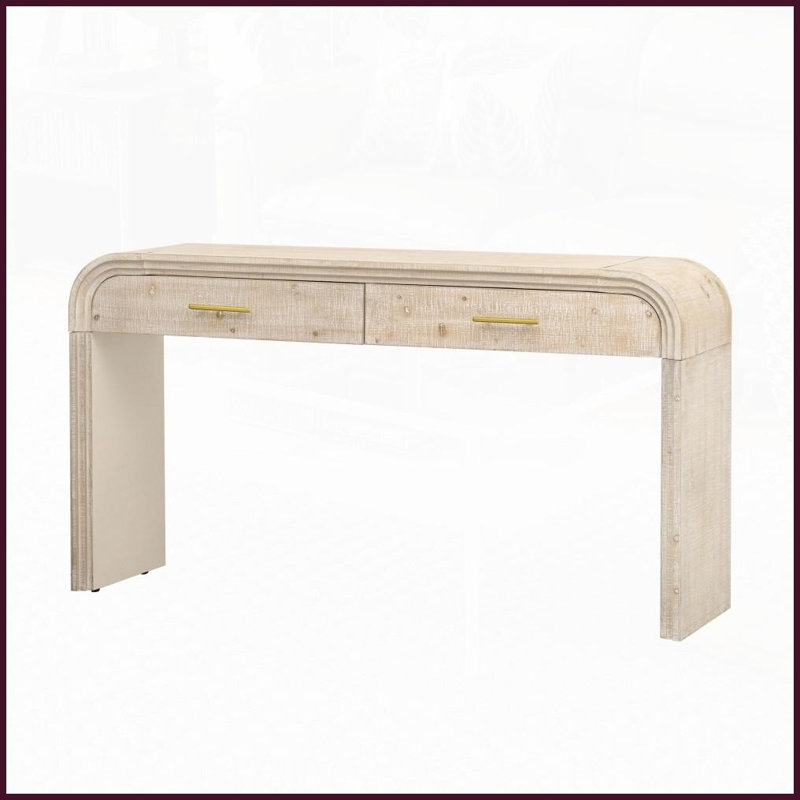 Table basse rétro à 2 tiroirs en bois - polyvalente pour le vestibule / bureau à domicile, panneau de fibres à densité moyenne durable et amp; Placage de sapin