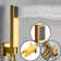 L'Aquila Brass Gold Tone Ceiling Mount Shower Set with 3 Way Valve Mixer and Tub Spout