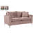 Naomi 58" Velvet Square Arm Loveseat-916879967