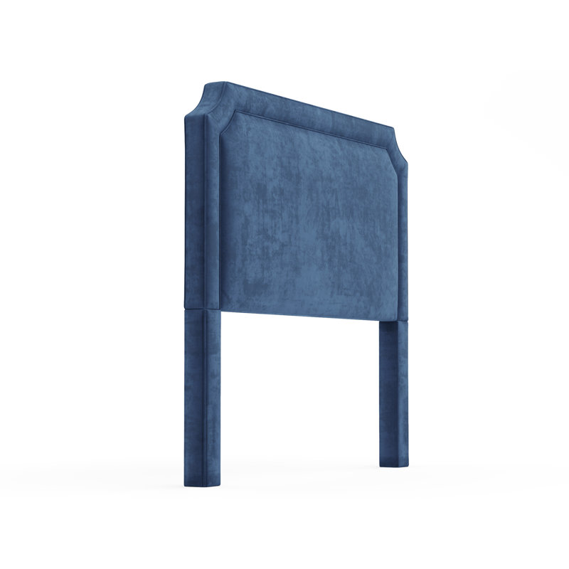 Tête de lit tapissier Waneeta, Très grand, Bleu marine