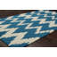 Tapis bleu / ivoire touffeté à la main Joni-19341557