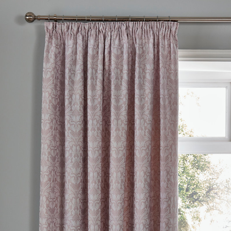 Cotton Blend Semi Sheer Curtain Pair, Lavender