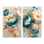 «Multi-Color Blooming Flowers», 2 pièces sur toile-1802431280-1802431282