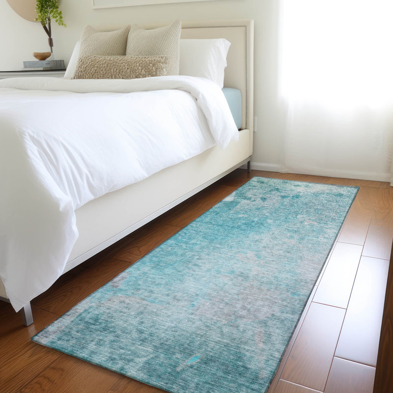 Alfonzo Stain Resistant Abstract Area Rug, Runner 2'3" x 7'6"