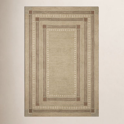 Alfie Green / Natural Area Rug