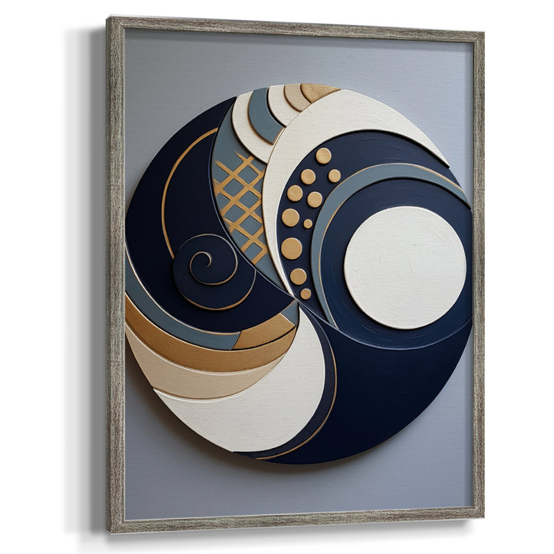 ABSTRACT Series DL III, reproduction encadrée - bois massif, H 11 po x l 9 po