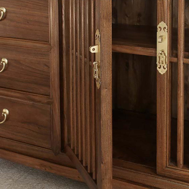 New Chinese Style Solid Wood Sideboard