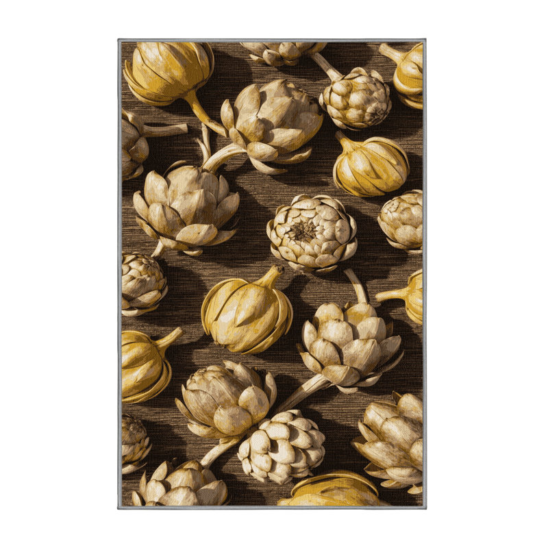  Tapis lavable Sunchoke, Rectangle de 5 pi x 8 pi