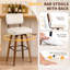 Tabourets de bar pivotants de 66 cm (26 po), avec dossier et pieds en bois courbé-200451057-200451058