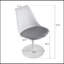 Chaise d'appoint pivotante tulipe pour bar de cuisine et de salle à manger avec siège rembourré et dossier incurvé-16027351