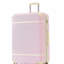 Valise à roulettes Hardshell avec sacs Valise à roulettes double avec verrou TSA, bagage rétro simple 28 po, rose clair