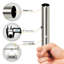 Ensemble de tringle à rideaux ajustable en argent satiné de 1 po pour fenêtres et portes avec embouts et supports carrés - 36 po à 66 po-125407327