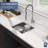 18 Inch Undermount Kitchen Sink 16 Gauge Stainless Steel Single Bowl ADA Kitchen Sink with Sink Grid and Drain Assembly