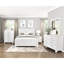 Lit de chambre à coucher moderne, grand lit avec finition blanche et tête de lit à motif en V Largeur du panneau: 82,93 po Poids-597509560-597509563